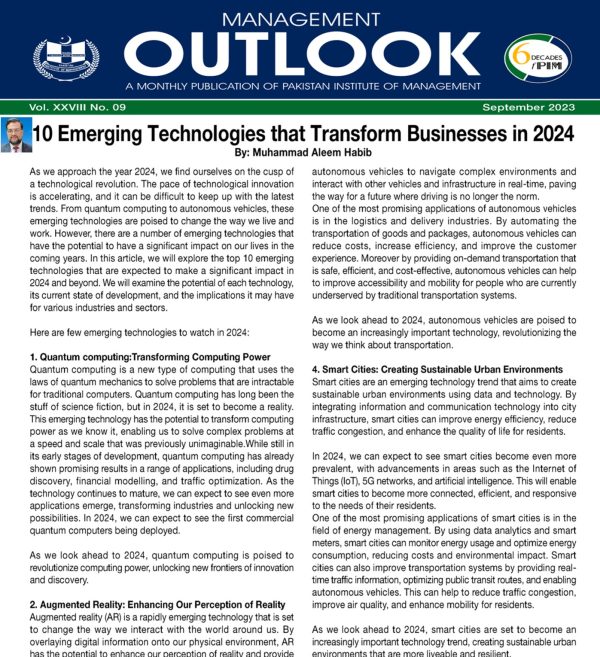 Management Outlook Sep 2023
